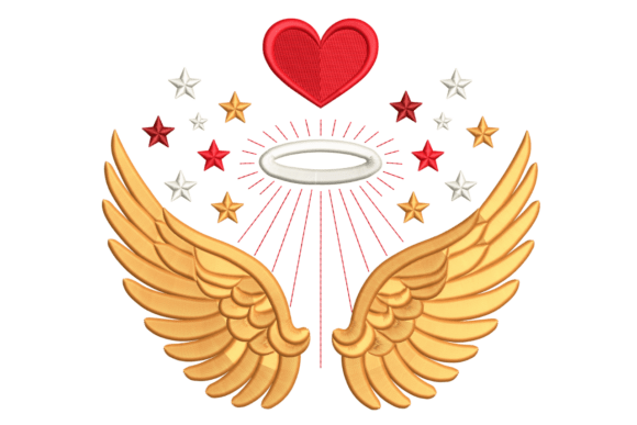 Angel Wings Heart: Strategic Integration for Elevated Embroidery Projects