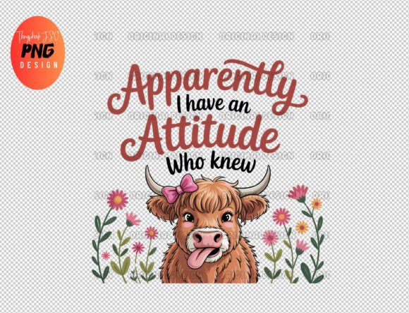Apparently I Have an Attitude PNG: Elevating Farm Humor and Sassy Sublimation Designs