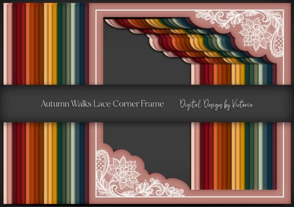 Autumn Walks Lace Corner Frame