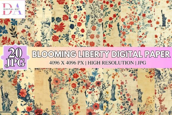 Blooming Liberty Digital Paper: A Practical Resource for Patriotic Design Projects