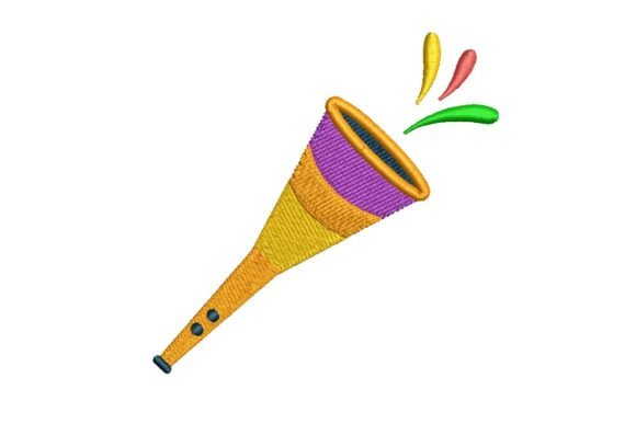 Bringing the Party to Life: The Art and Utility of Colorful Vuvuzela Embroidery Designs
