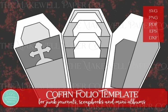 Coffin Folio Customizable Template: A Spookily Fun Project for Junk Journals and Mini Albums