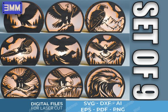 Eagle Lantern SVG Bundle: Precision Digital Designs