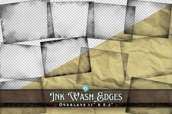 Elevate Designs with Ink Wash Edge Overlays