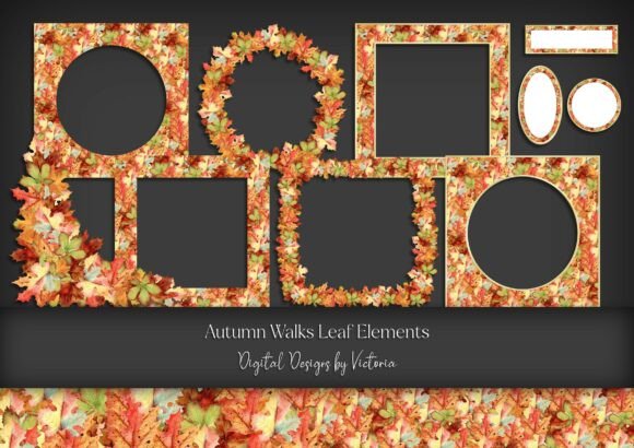 Elevating Digital Craftsmanship with Autumn Walks Leaf Elements