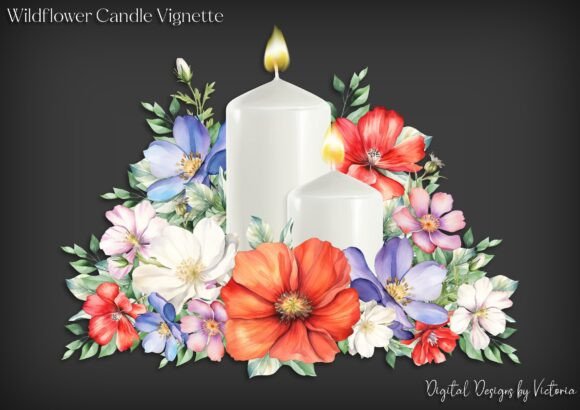 Elevating Paper Crafts with the Wildflower Candle Vignette Digital Collection