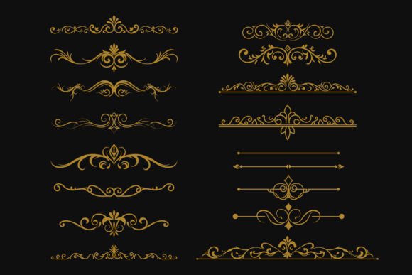 Elevating Visual Storytelling with Elegant Ornate Golden Designs