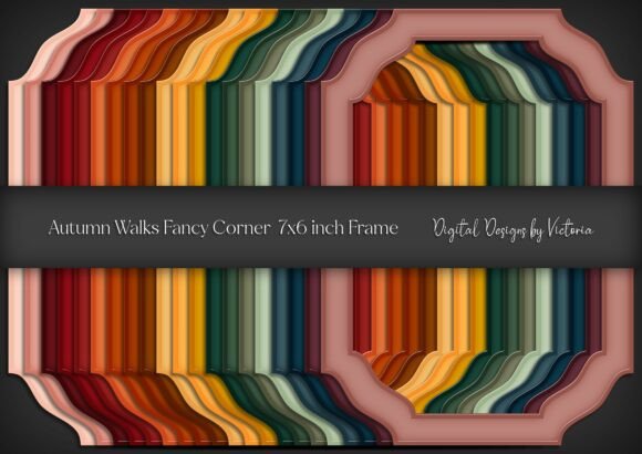 Enhancing Creative Projects with Autumn Walks Fancy Corner 7x5 Frame
