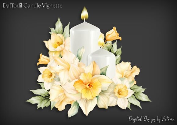 Evaluating the Daffodil Candle Vignette for Paper Crafts and Digital Design