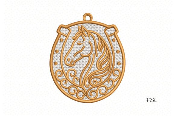 FSL Golden Horseshoe: A Symbolic Free-Standing Lace Embroidery Design