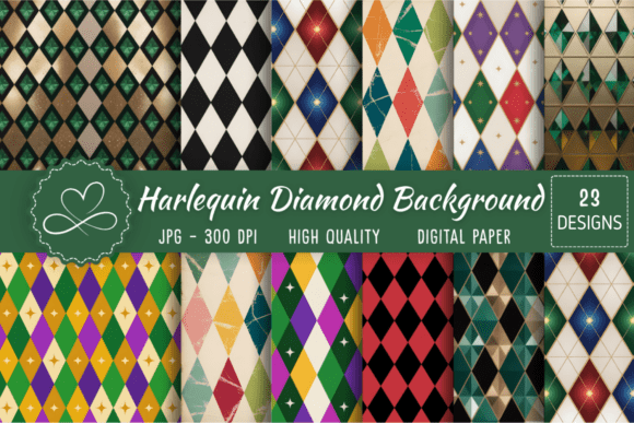 Harlequin Diamond Background: Bold Geometric Flair