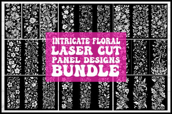 Intricate Floral Panel Design Bundle