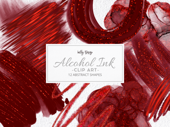 Mastering Visual Impact with Deep Red Alcohol Ink Clip Art for Professional Design