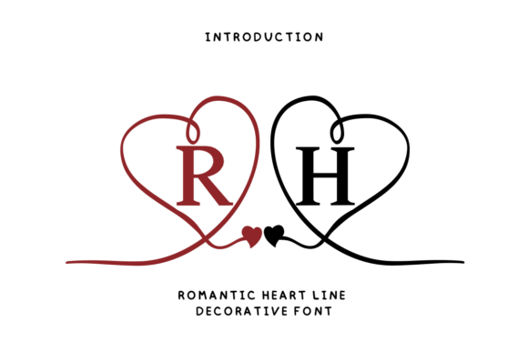 Romantic Heart Line: Crafting Elegant Monograms for Love and Connection