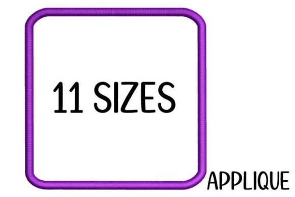 Rounded Square Satin Stitch Appliqué