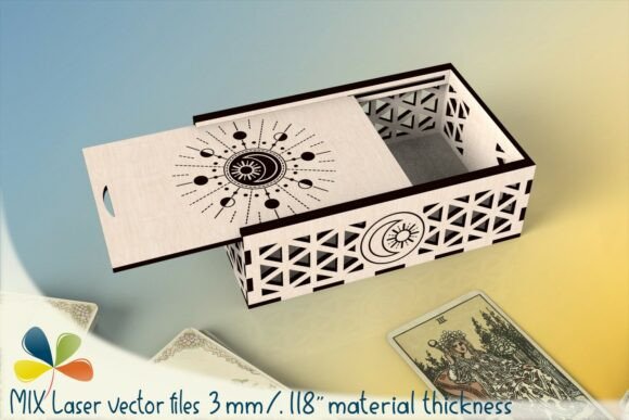 Sliding Lid Tarot Card Box