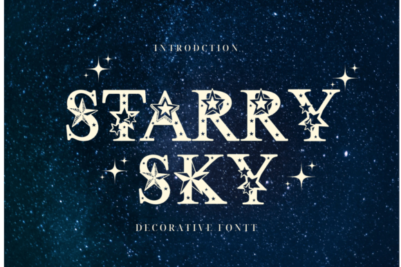 Starry Sky: A Whimsical Decorative Typeface