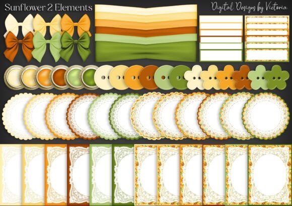 Sunflower 2 Elements: A Versatile Digital Toolkit for Crafters and Designers