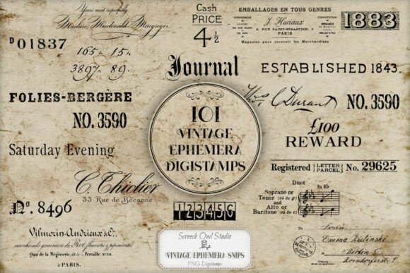 Unlocking Creative Potential with 101 Vintage Ephemera Digistamps