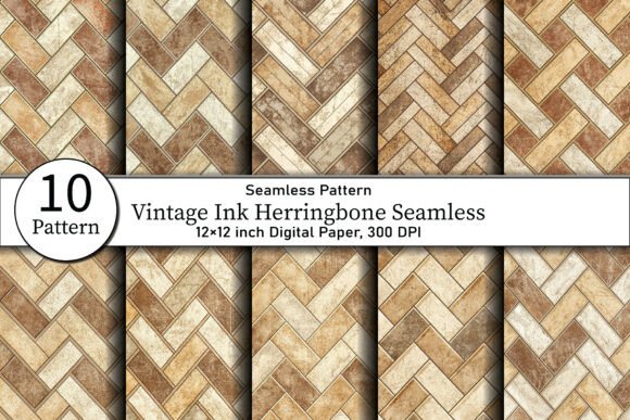 Vintage Ink Herringbone Seamless: Bringing Rustic Elegance to Digital and Physical Design