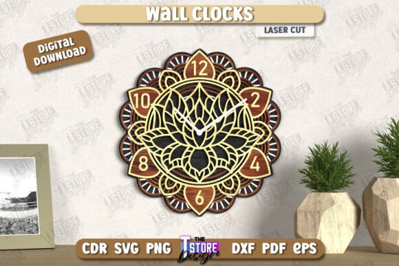 Wall Clock Laser Cut Decorative Clock: A Guide to Digital Design Files for Modern Interiors