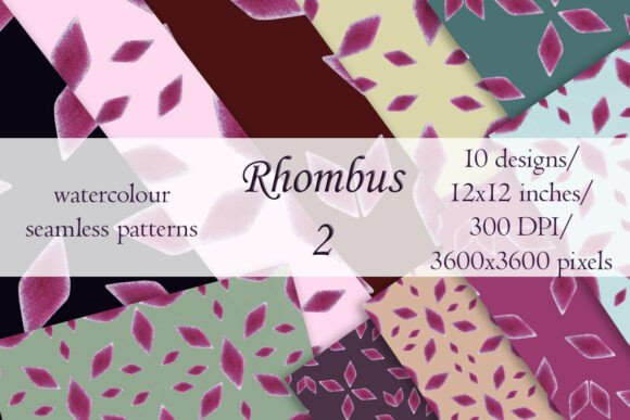 Watercolour Pattern Rhombus 2 JPEG: A Guide to Geometric Design Applications